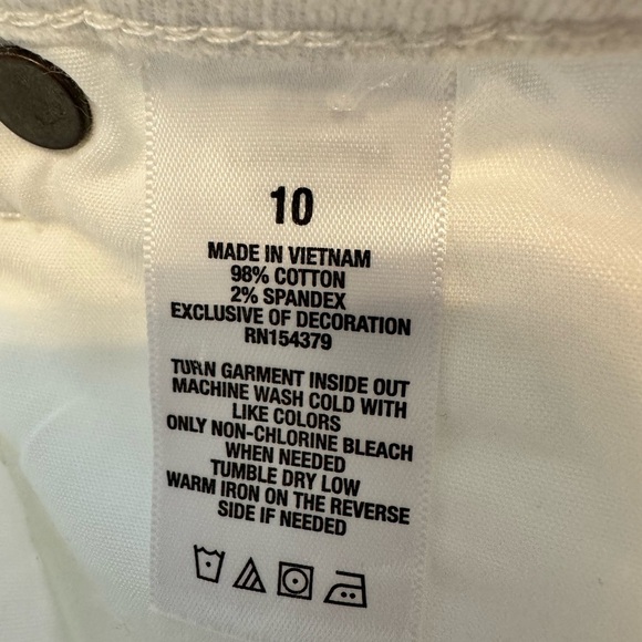 NWT Aeropostale High Rise Shorts Size 10 White - Picture 8 of 9